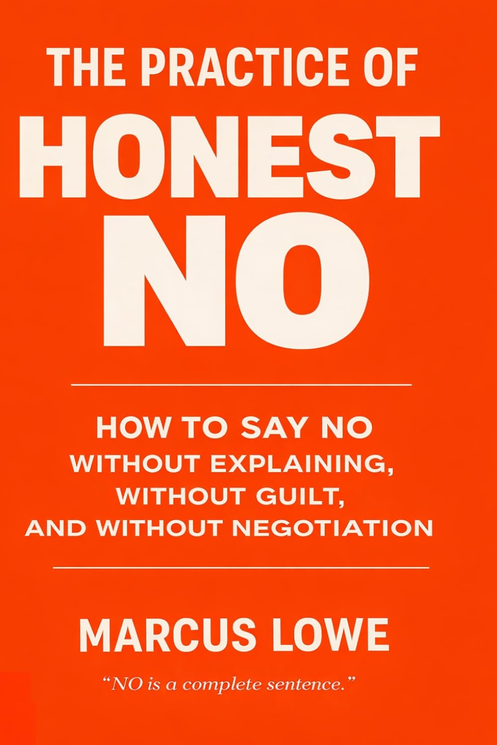 The Practice of Honest No: On the Craft of the Refusal That Is Complete, Kind, and Requires No Justification