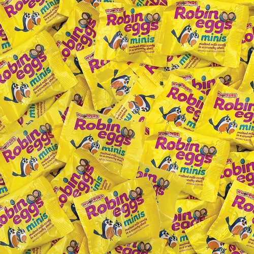 Whoppers Robin Eggs Mini packs individuales 52 unidades 2 libras miniatura 1