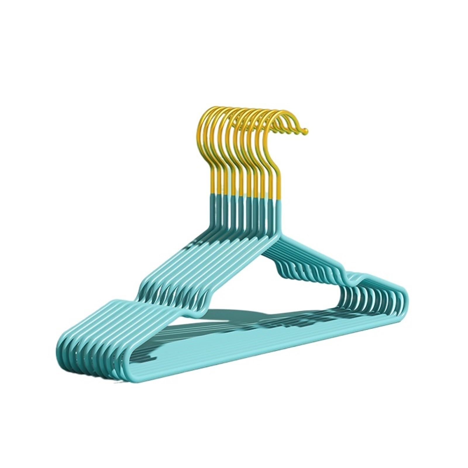 Clothes Hangers Adult Drying Rack 10-30pcs Non-Slip Hanger Metal Clothes Organizer Space Saving Multipurpose Drier And Sturdy 40cm(Blue,10pcs)