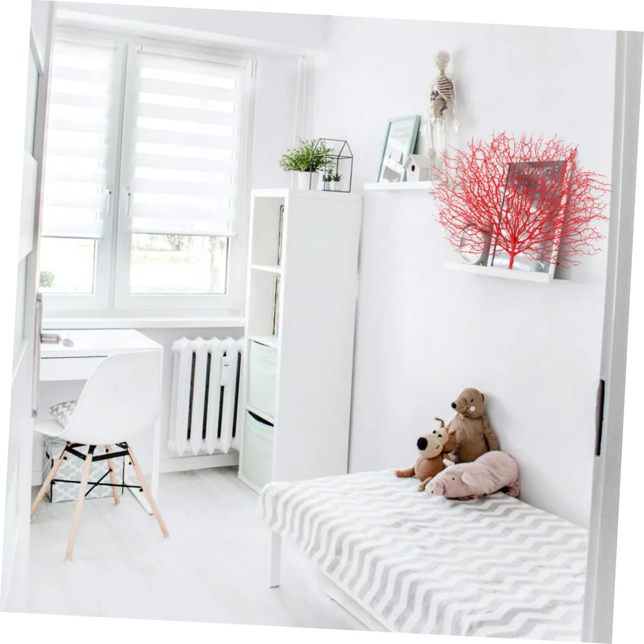 HOODANCOS 1pc Artificial Coral Branch Red Decoration Plastic Coral for Aquarium and Wedding Landscape Props Easy to Mix with Flowers and Plastic Material for Decor