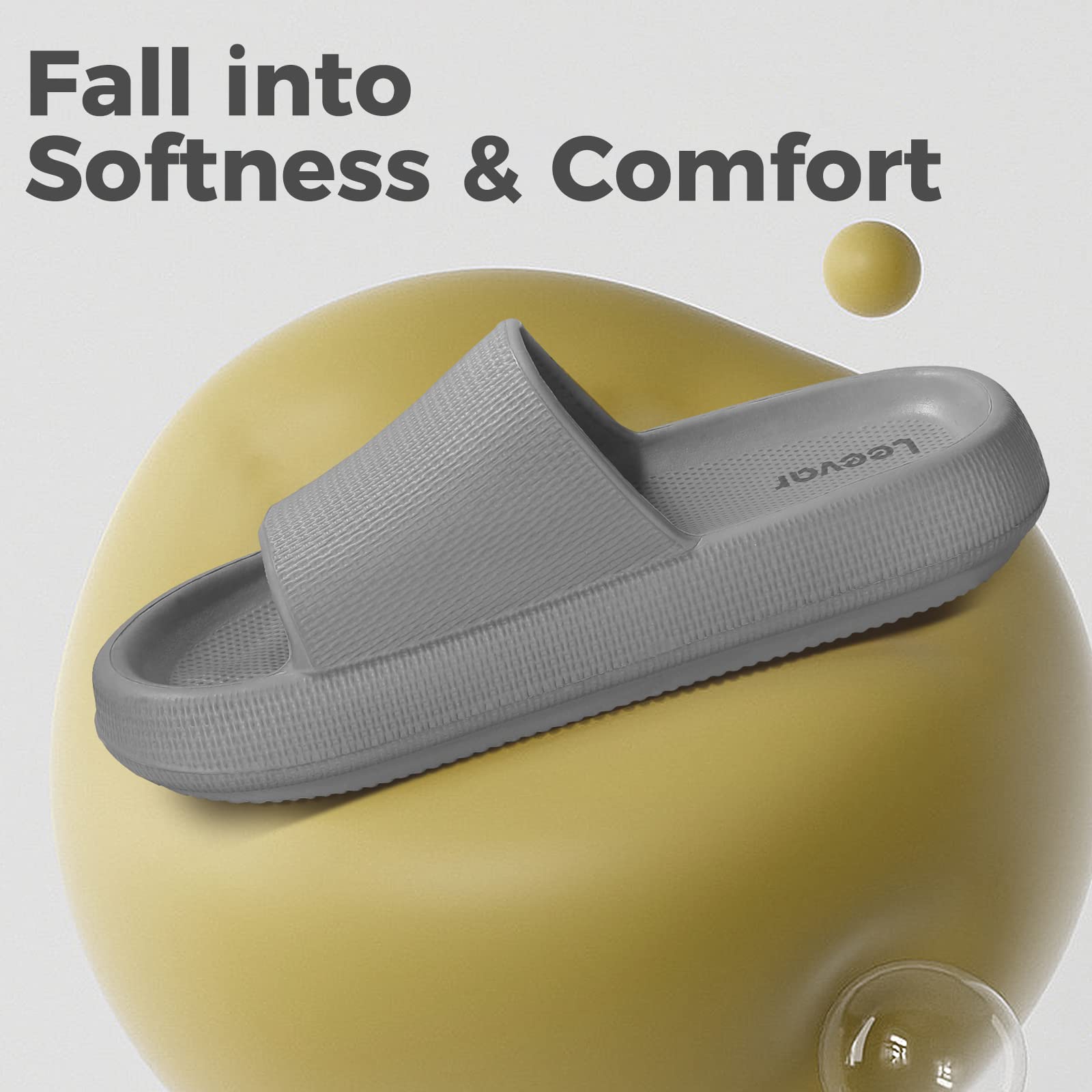 Leevar Ciabatte Nuvola Donna Uomo Morbide, Comode e Rilassanti, Ciabatte Donna Estive Facili da Pulire, Ciabatte Doccia Antiscivolo con Suola Spessa, Pantofole per Nuoto Spiaggia