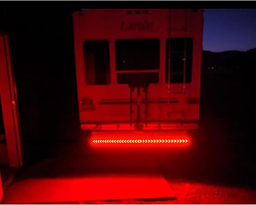 Miniatura 7 de UWDESY Barra de luz LED de 48 pulgadas para portón trasero, dirección de flecha, tira LED roja y blanca para puerta trasera de camión, funciones