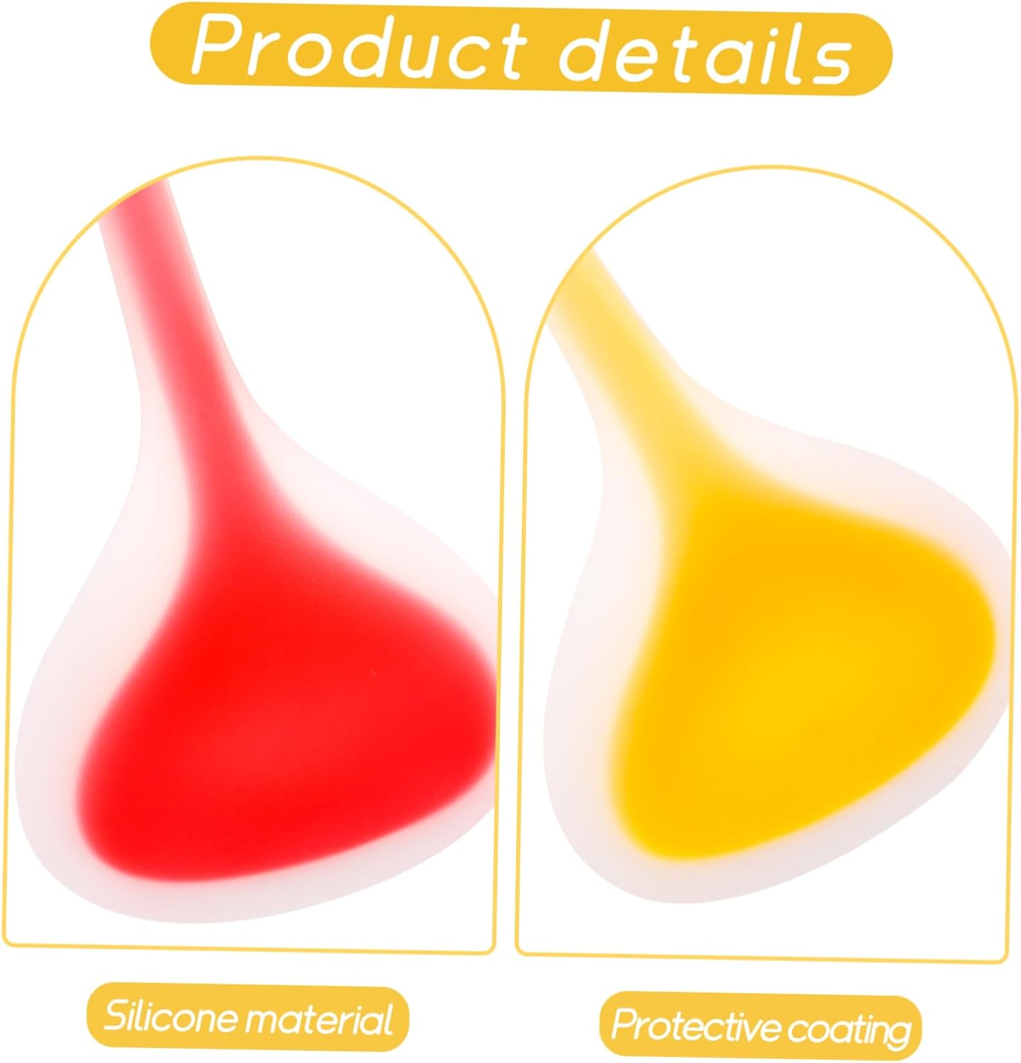 SOLUSTRE Set of 2 Large Silicone Soup Ladles Non-slip Cooking Spoons Scratch-resistant for Serving