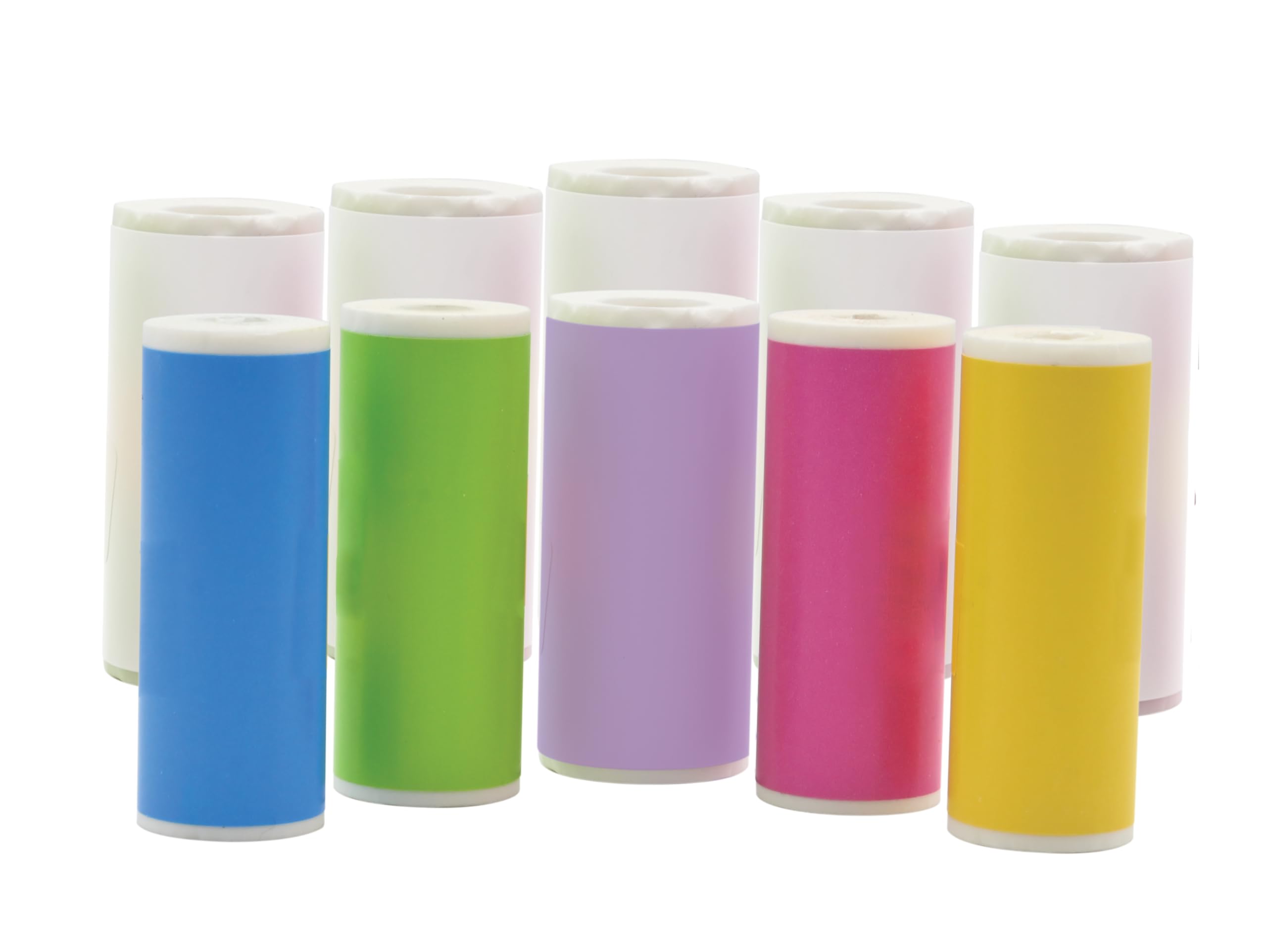 Lexibook, StarCAM Print, Refill pack for DJ150 instant camera, 10 sticker rolls (5 white, 5 coloured: green, blue, purple
