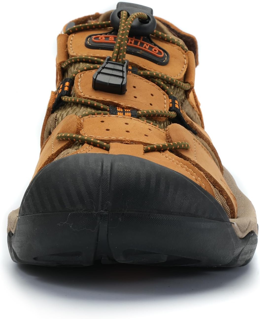 Mens Leather Sports Sandals For Men Closed Toe Hiking Outdoor Athletic Casual Walking Sandals Water Shoes Summer Fisherman Sandal Handmade