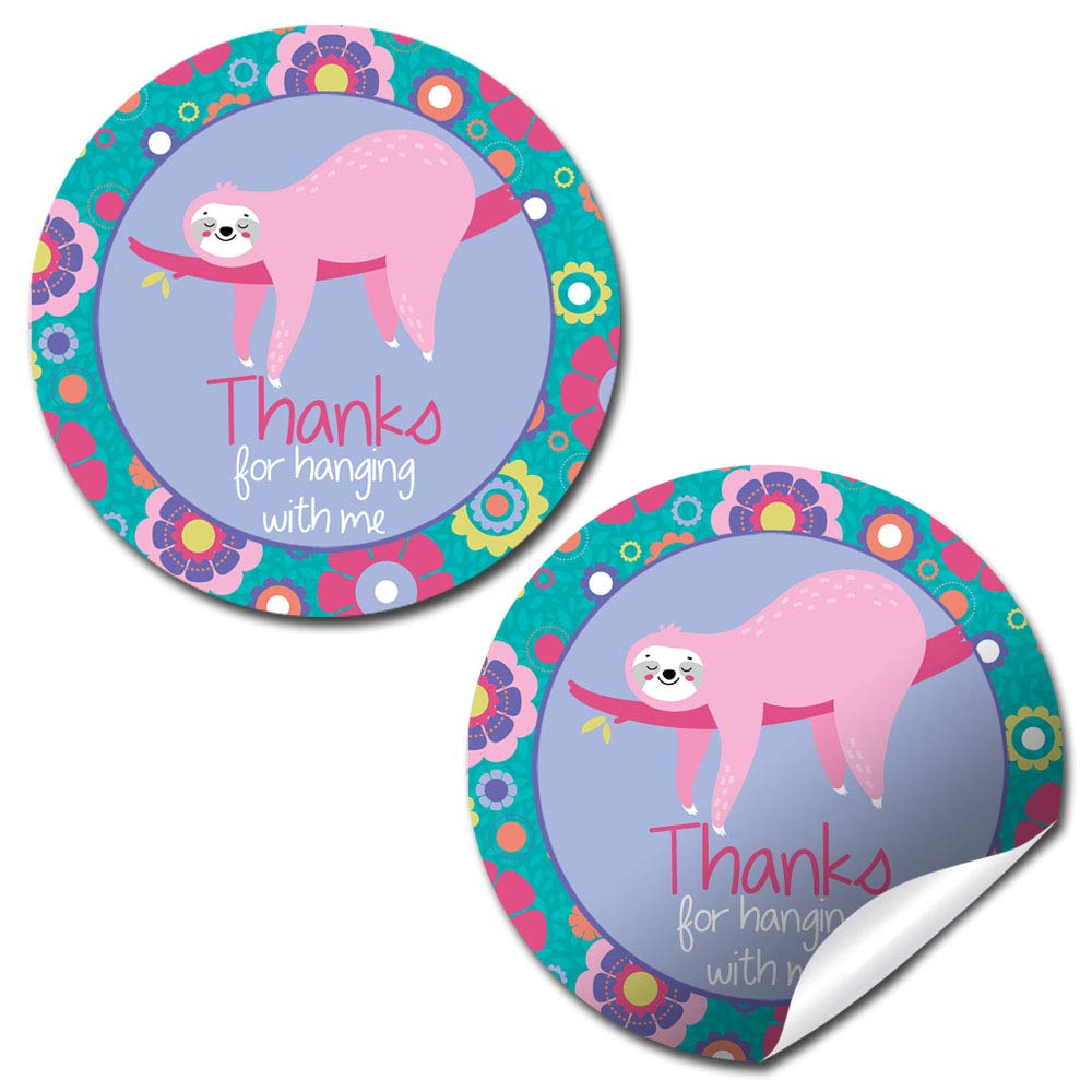 Sleepy Sloth Valentine's Day Stickers - 40 Count, 2" Circle Labels For Classroom Cards, Party Favors & Gifts - View #7