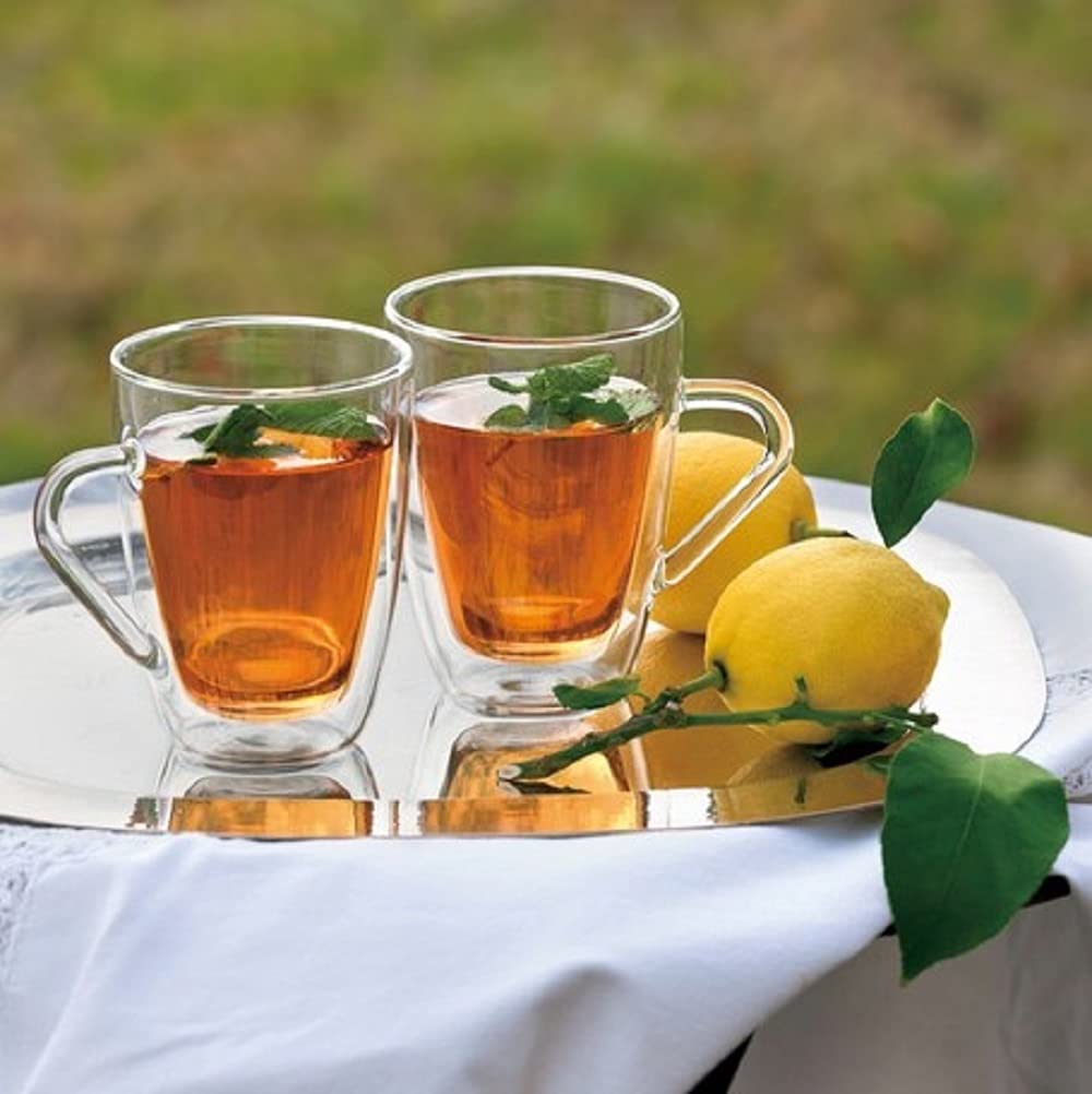 Bormioli Luigi Thermic Glass Duos The Caffe Set 2 Tazze 29,5 cl In Vetro Termico