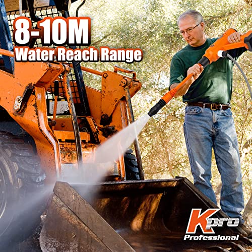Kebtek Electric Pressure Washer Gun, 900Psi Portable Cordless Electric Power Washer With 6-In-1 And 0-180°Adjustable Nozzle 2Pack Waterproof 2Ah Battery For Fence/Car/Floor Watering/Cleaning #TOP6