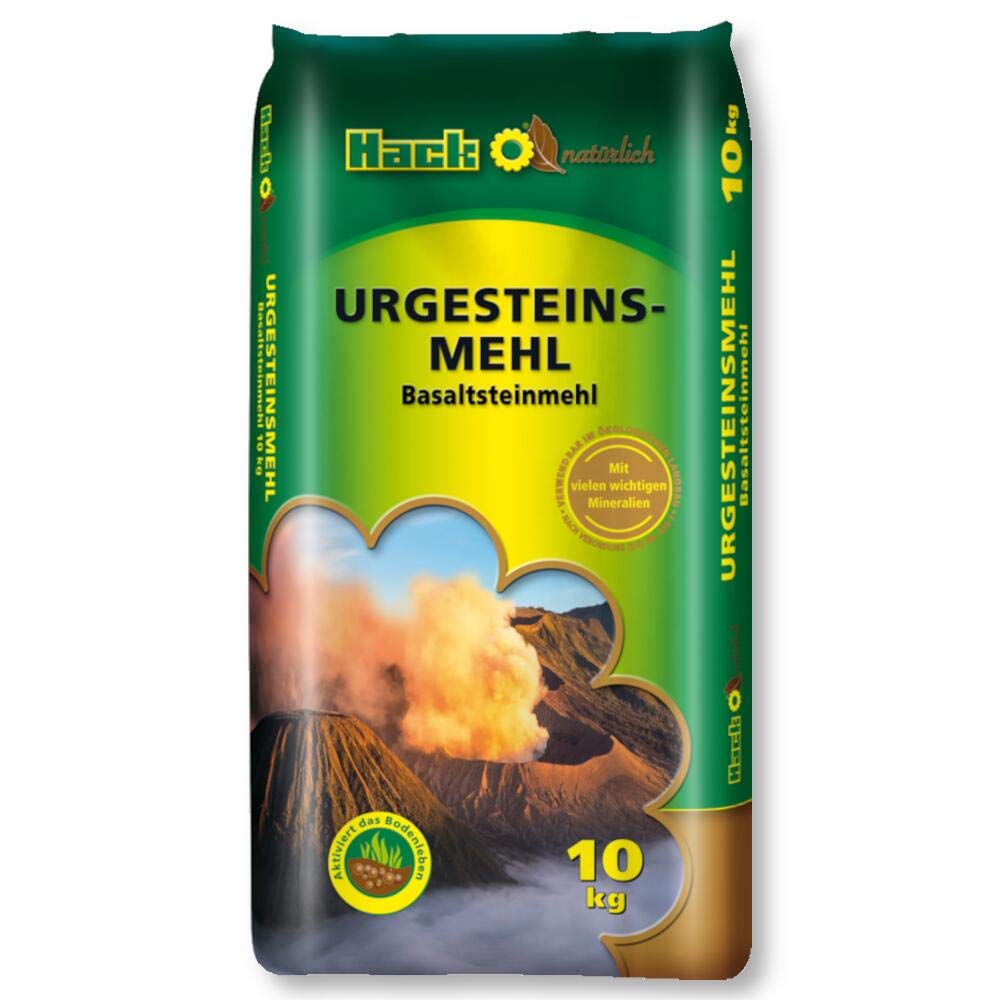 HACK Farine de roche Urgale Basalte 10 kg Amendement du sol Additif pour stockage d'eau