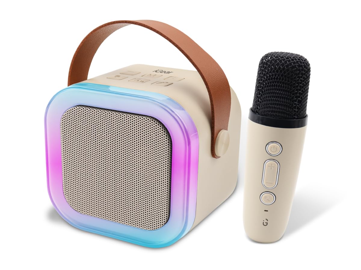 IGear Melody Bluetooth Karaoke Speaker with Wireless Microphone, RGB LED Lights, 1500mAh Battery-image-45