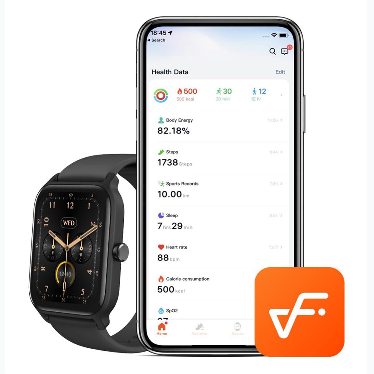 PRIXTON Reloj Inteligente Smartwatch SWB29 para Hombre/Mujer, Asistente de Voz Alexa, Pulsómetro, Oxígeno en Sangre, Multideporte, Sumergible, Autonomía 7 días, Control de Salud y Actividad física