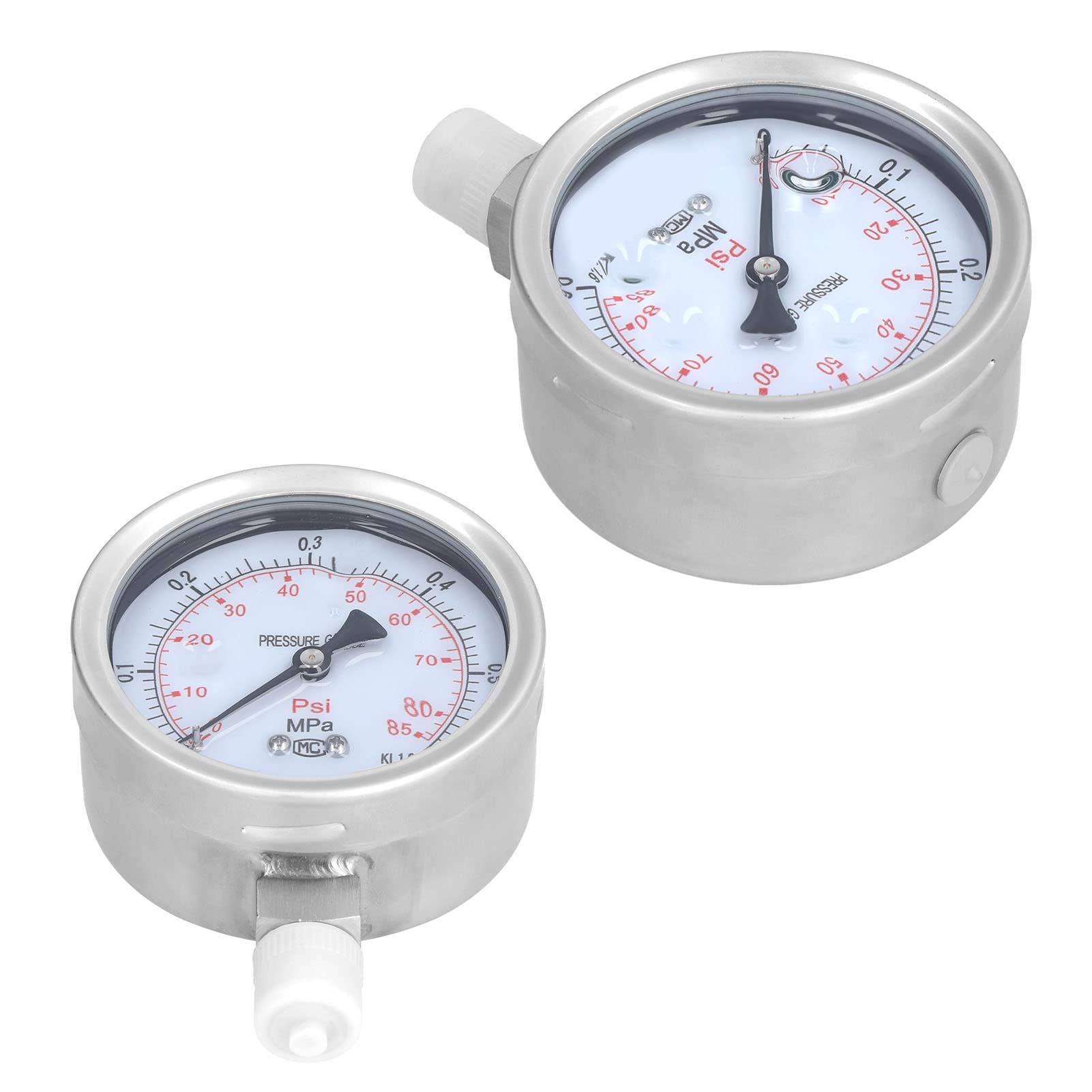 Qcwwy Manómetro de Presión, Indicador de Vacío Lleno de Aceite, 0-0.6 MPa 100 Mm, for Tuberías y Minería