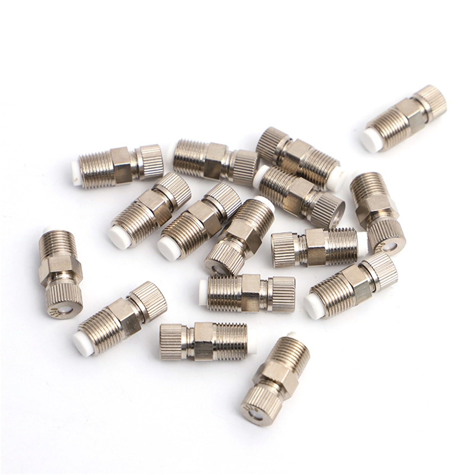20 boquillas de nebulización de latón, cabezales de repuesto con filtro, pulverizador atomizador de alta presión for sistema de refrigeración exterior, 1/8" NPT(0.4mm)