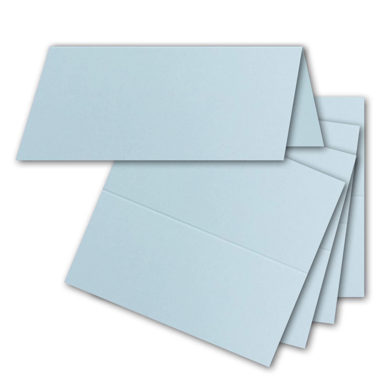 FarbenFroh by GUSTAV NEUSER 25x place cards in light blue (blue) 4.5 x 10 cm blank double cards as place cards and name cards for weddings and parties