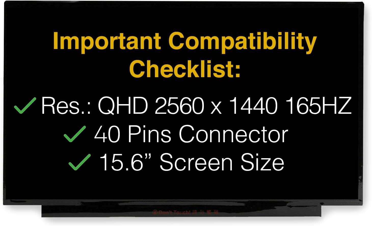 Replacement Screen for ASUS ROG Strix G513RM-WS74 40 Pins QHD 2560x1440 Matte LCD LED Display with Tools & Tape