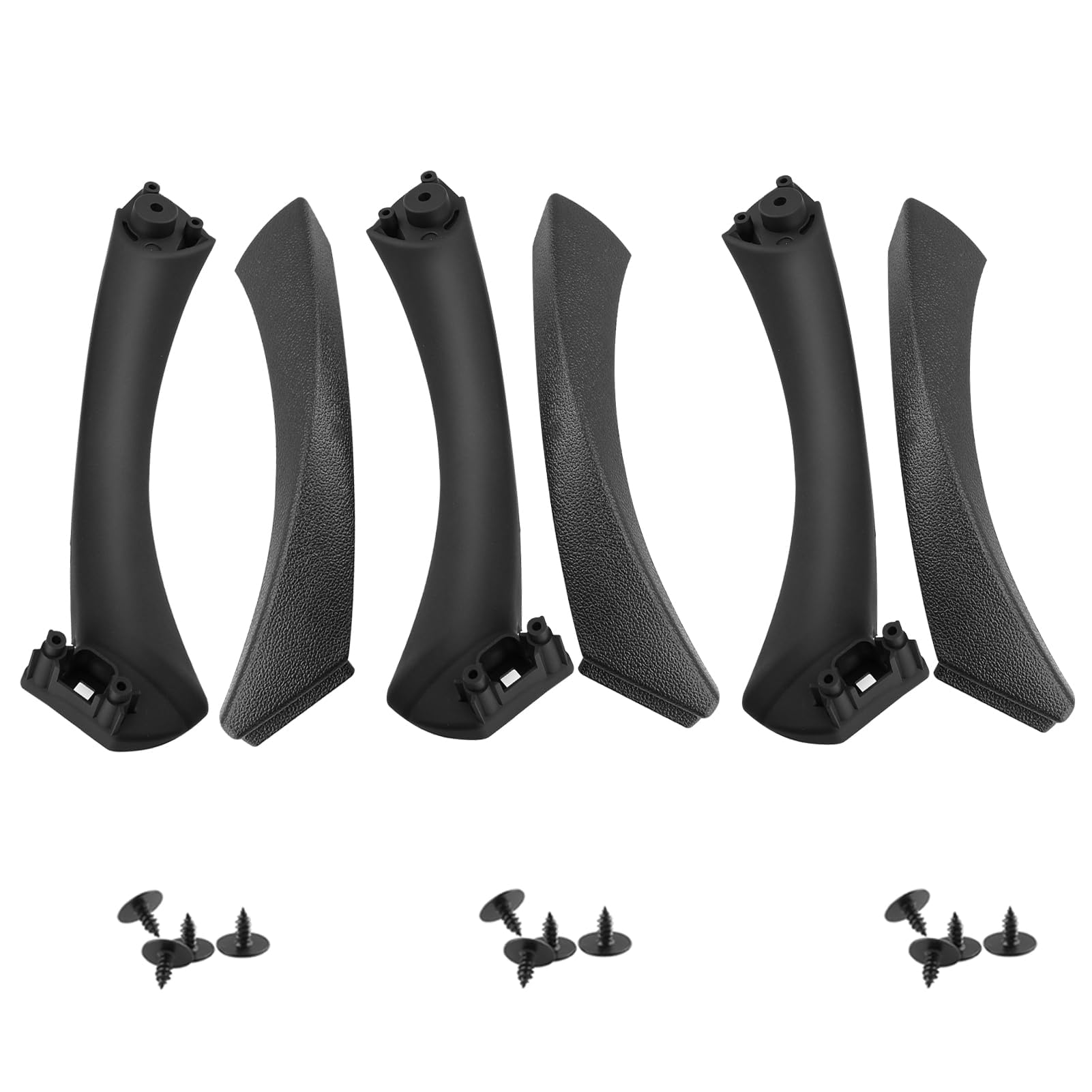 6 PCS Compatible con Tirador Puerta bmw Serie 3 E90/E91/E92/E93 2004–2011 Manija Puerta Izquierda + Maneta Puerta Derecha E90/E91/E92/E93 316i,320i,320d,323i,325i,328i,335i,335i (Negro)