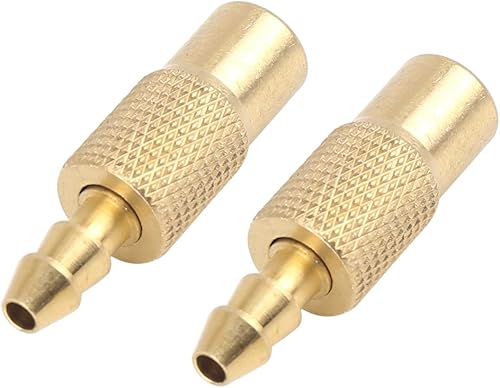 Miniatura 1 de X AUTOHAUX Adaptador de portabrocas de aire de 0.256 in, inflador de neumáticos, bomba de compresor, accesorios de conexión, tono dorado para