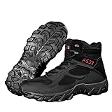Botas de Senderismo de caña Alta for Hombre con Suela Antideslizante, duraderas y Transpirables for Exteriores(Black,43 EU)
