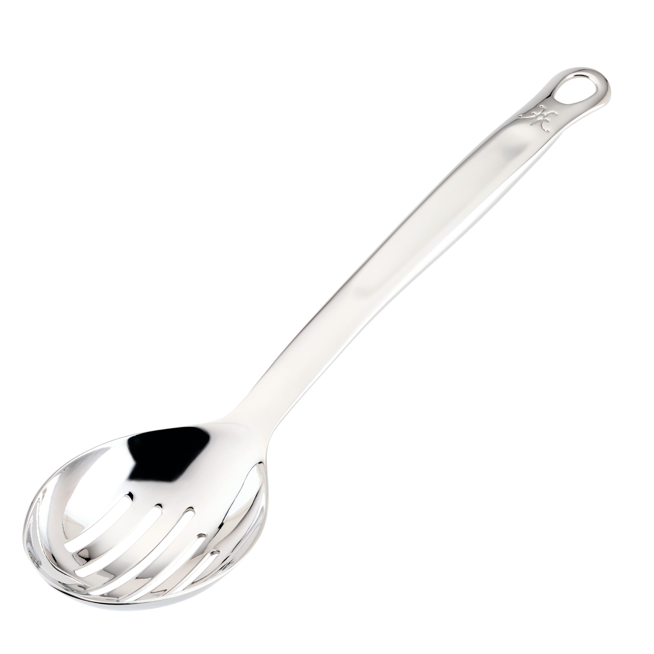Hestan Provisions Kochutensilien, tiefer Schlitzlöffel, (33 cm), handwerklich polierter Edelstahl