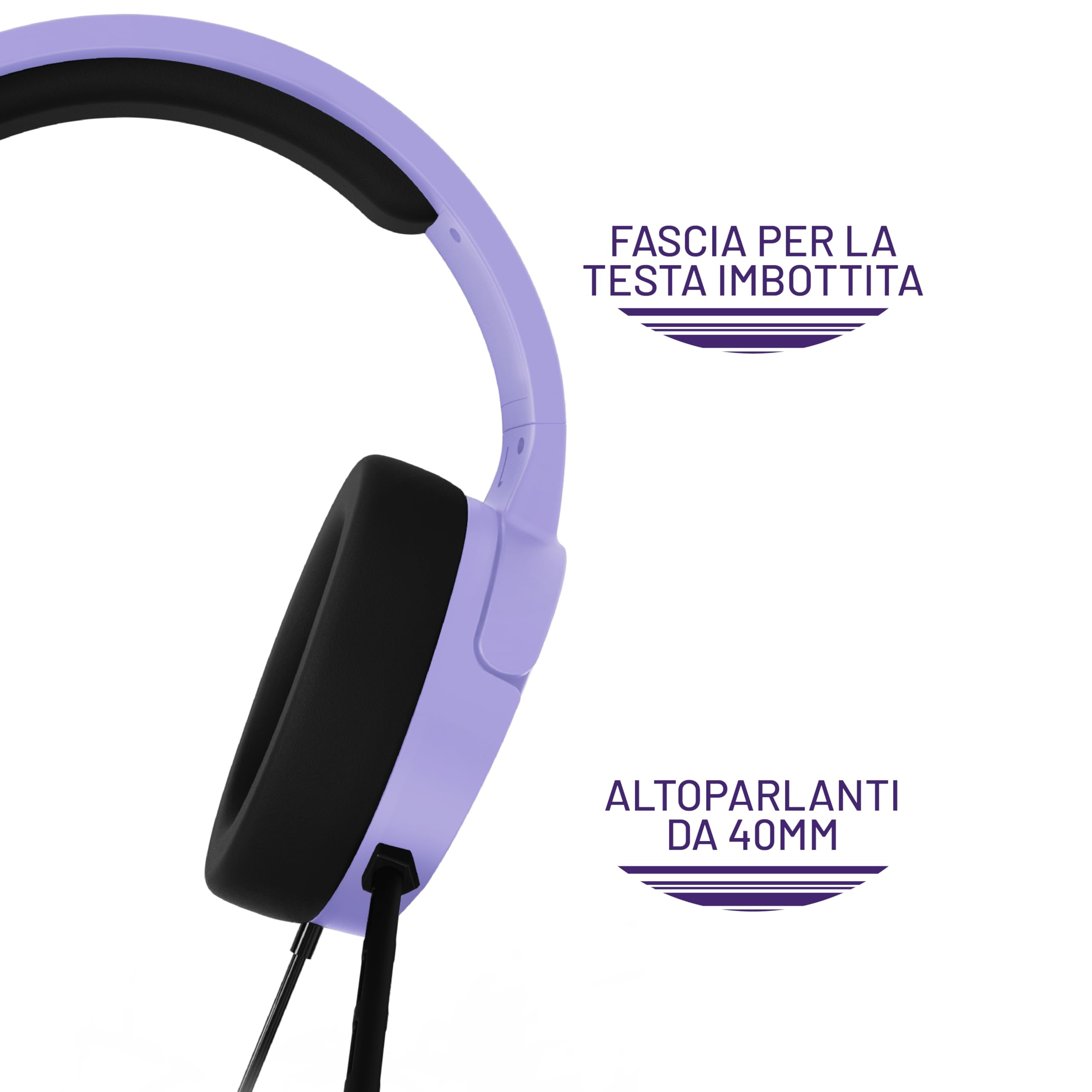 Stealth PANTHER - Cuffie da gioco over-ear PS4/PS5, Xbox, Switch, PC con microfono flessibile, jack da 3,5 mm, cavo da 1,5 m, leggero, confortevole e durevole