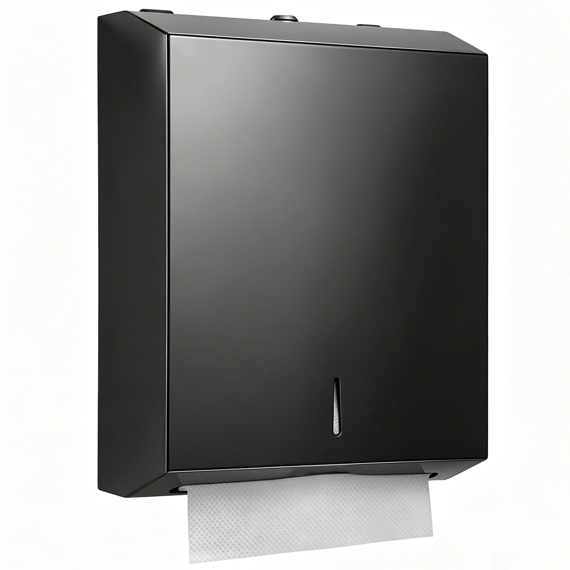 Comercial - Dispensador de toallas de papel para montaje en pared, dispensador de toallas de mano de acero inoxidable con cerradura, soporte de toalla de papel plegable triple/C para baño, cocina,