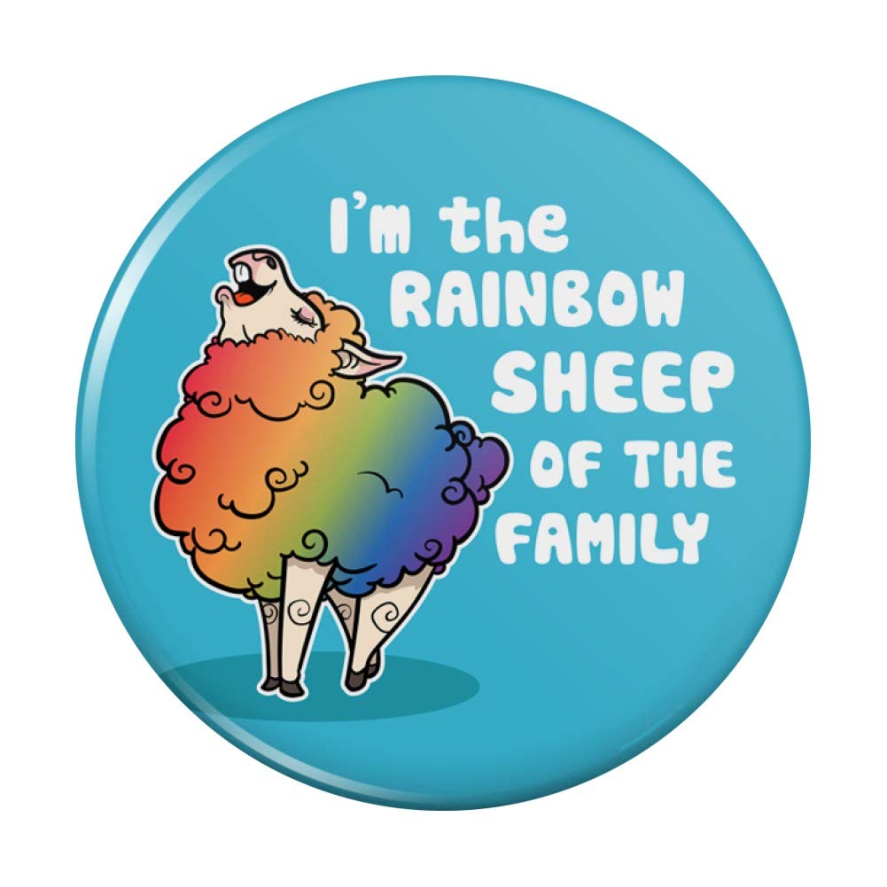 I'm The Rainbow Sheep of the Family Gay Pride Pinback Button Pin