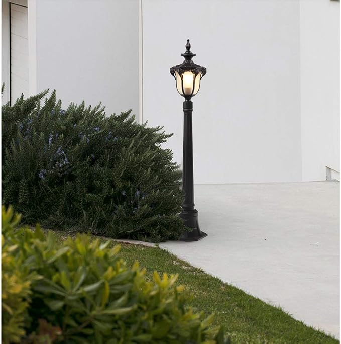 Lámpara de Poste Exterior Estilo Victoriano 210 cm Negra miniatura 3