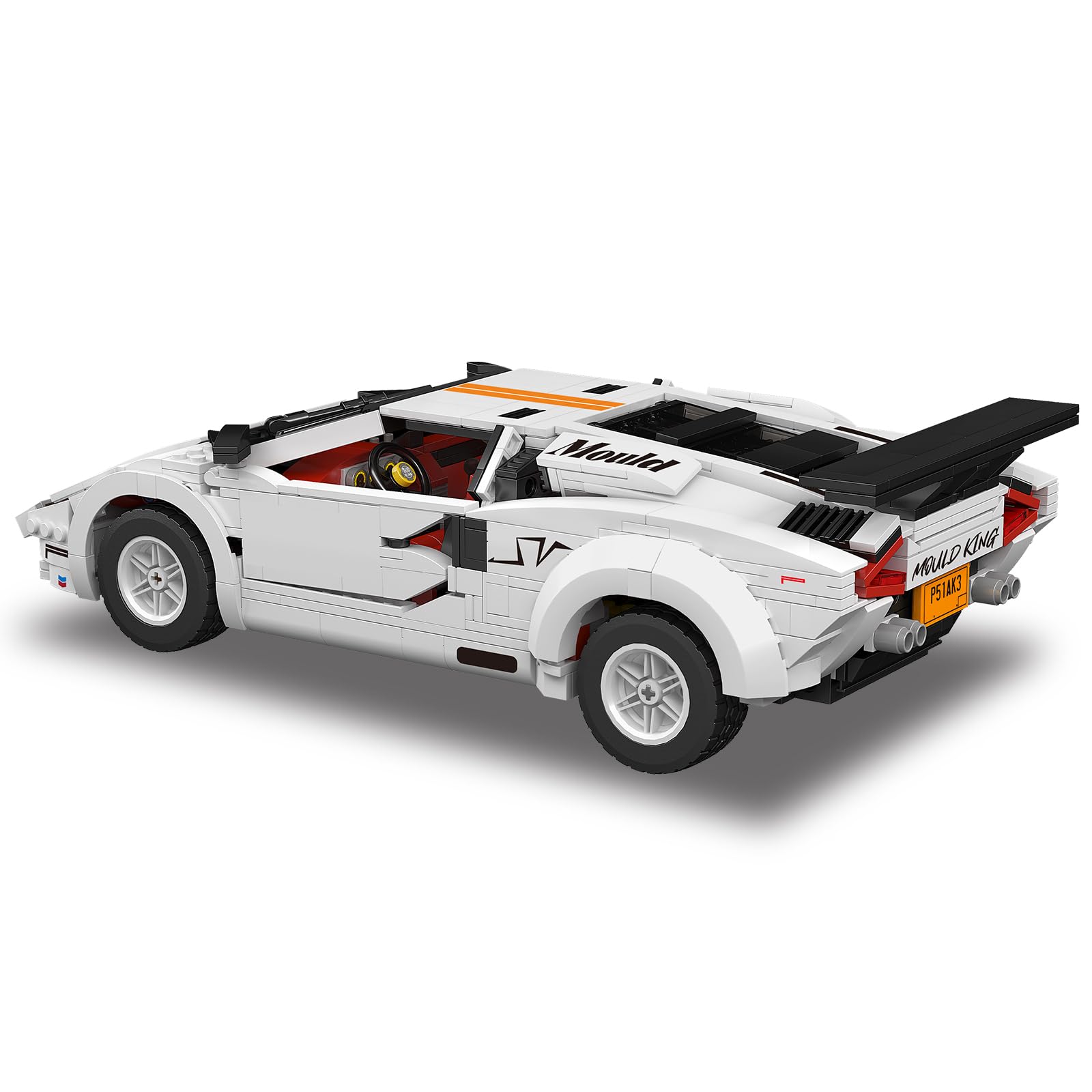 Mould King 10045 Technik Sportwagen Cabrio Auto großes Set für Erwachsene, Modellauto-Bausatz, Ausstellungsstück für Sammler Technologie Klemmbausteine Bausatz (1349Teile)