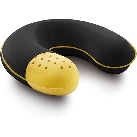 MALOUF Z Zoned Dough Memory Foam Infused with Chamomile Scent-Travel Neck Aromatherapy Pillow