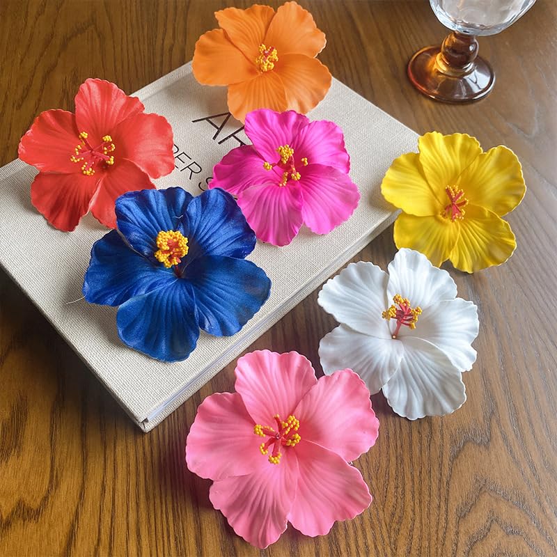 6 Pinzas de Flores Hawaianas Artificiales para Mujer miniatura 5