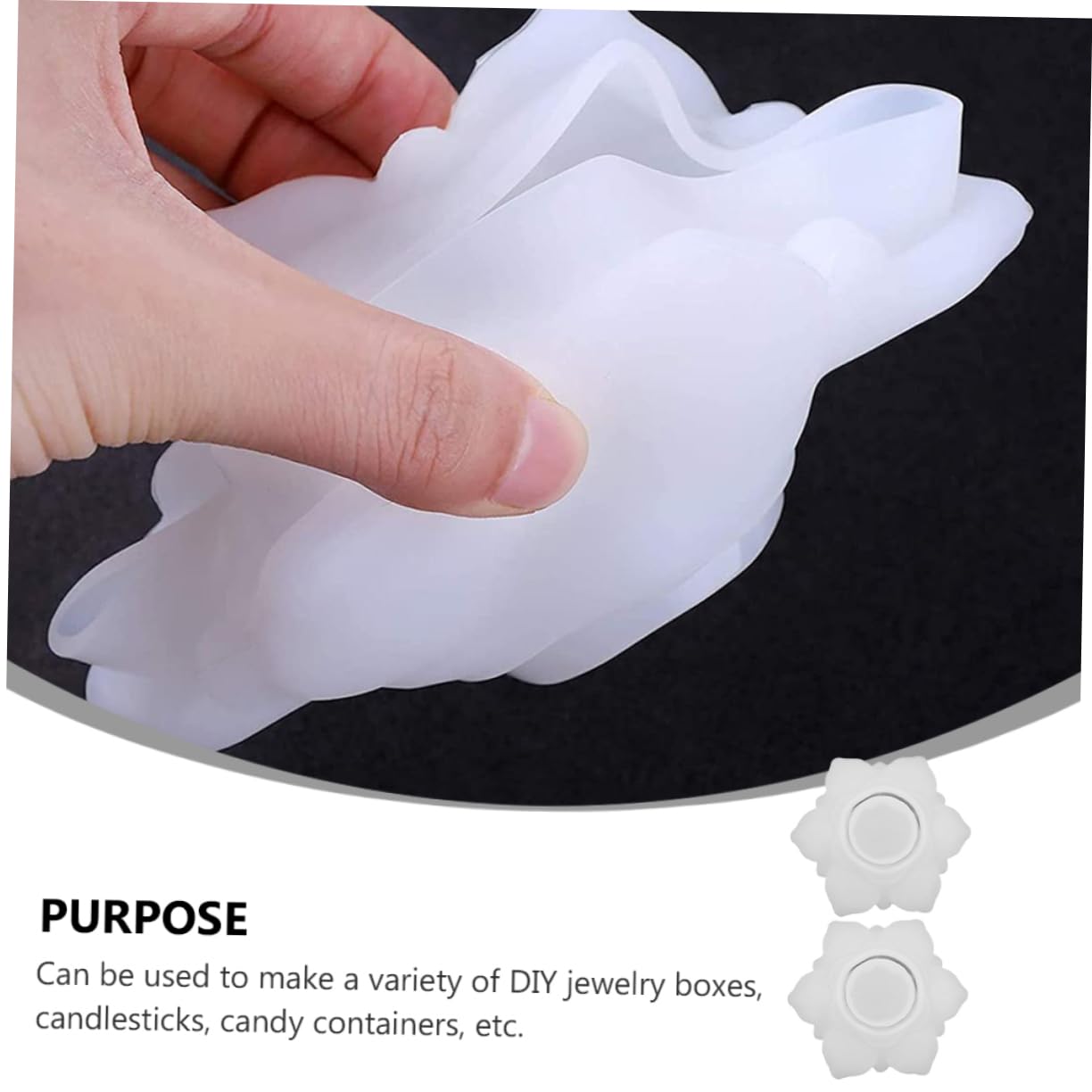 Ipetboom 2pezzi Stampo in Silicone Forma Per Portacandele Stampi Per Flessibili e Duraturi Per Hobby e Creazioni Personalizzate