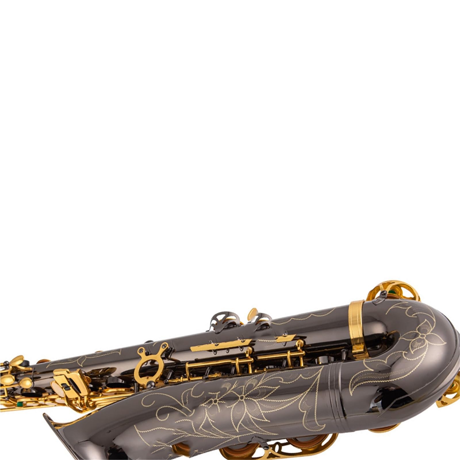 Saksofony Czarny Niklowo Złoty Saksofon Tenorowy B Dur Instrument Dęty Dla Dorosłych I Początkujących