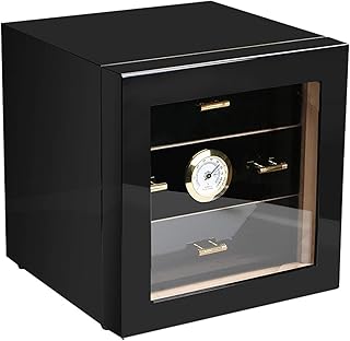 Humidor-Cigar boxs Cigars Gift Set for-Travel hum Cedar Wood Cigar Box Moisturizing Cigar Box Piano Paint Cigar Cabinet Sealed Large Capacity Three-Tier Cigar Box