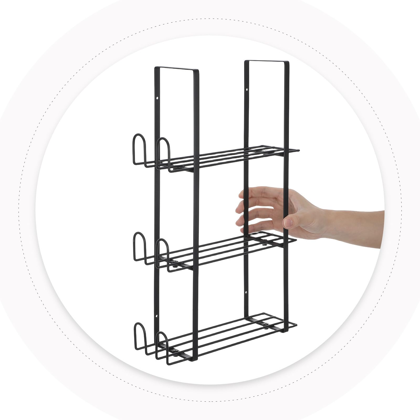 Lurrose Porta Guanti Struttura Tripla Nero Magnetico in Metallo da Parete e Robusto e Stabile, per Garage e Laboratorio per Garage Laboratorio