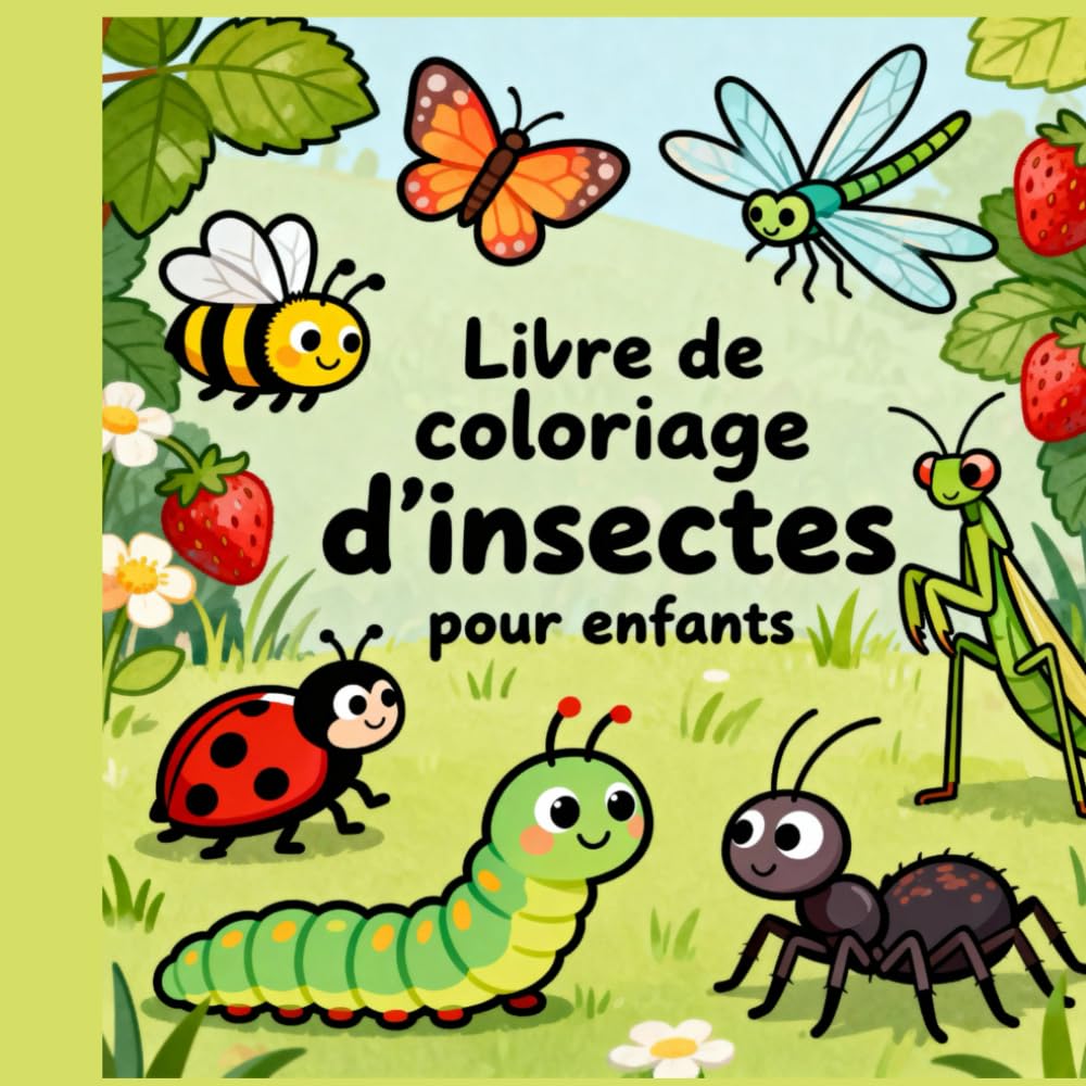 Livre de coloriage d’insectes pour enfants: Dessins amusants d’insectes à colorier – facile, éducatif et relaxant pour les enfants