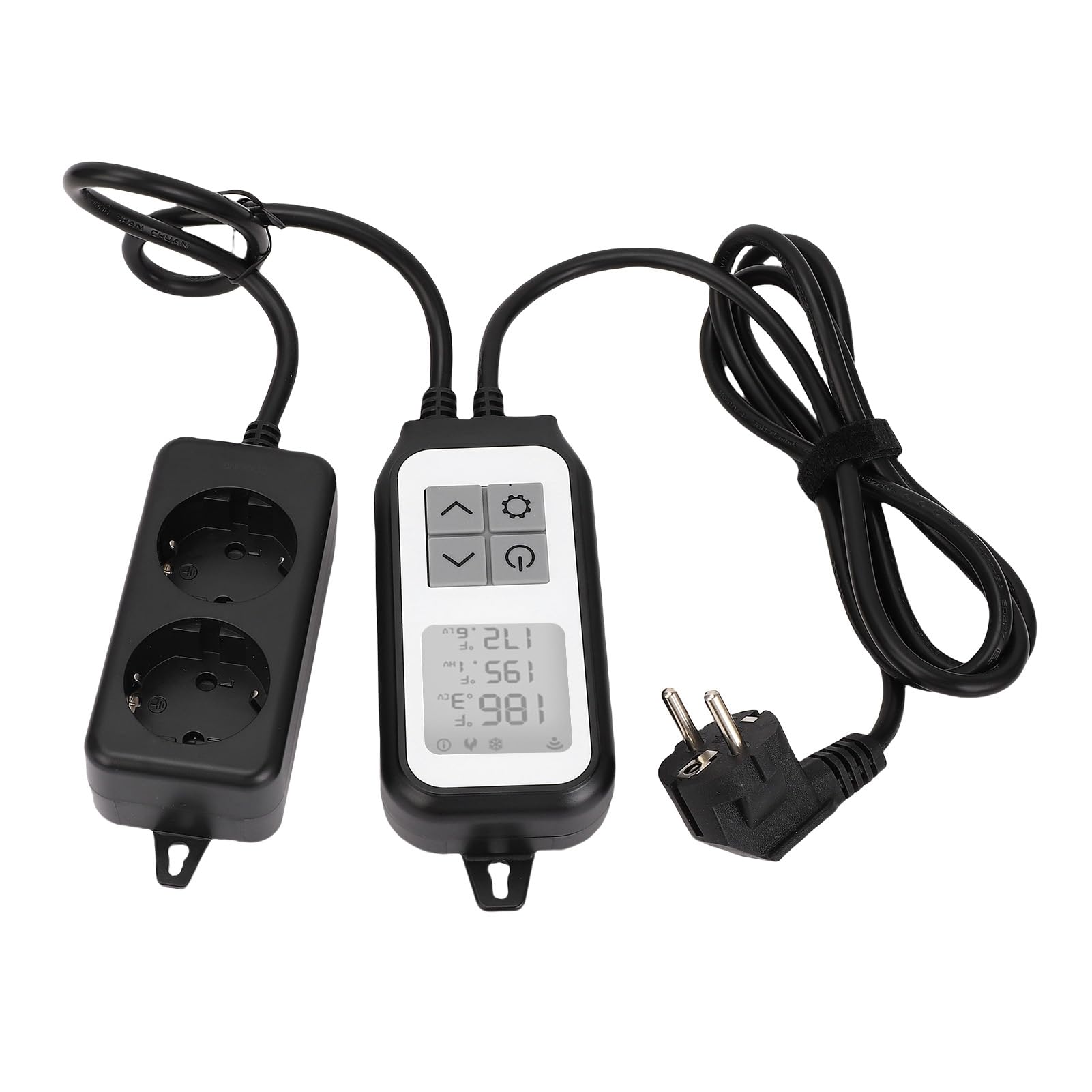 KENANLAN Uscita Termostato Digitale, Termostato WiFi Intelligente, Display a LED, Supporta il Controllo dell'Applicazione, Controller di Temperatura per Serra, Incubazione, Sonda (Spina UE
