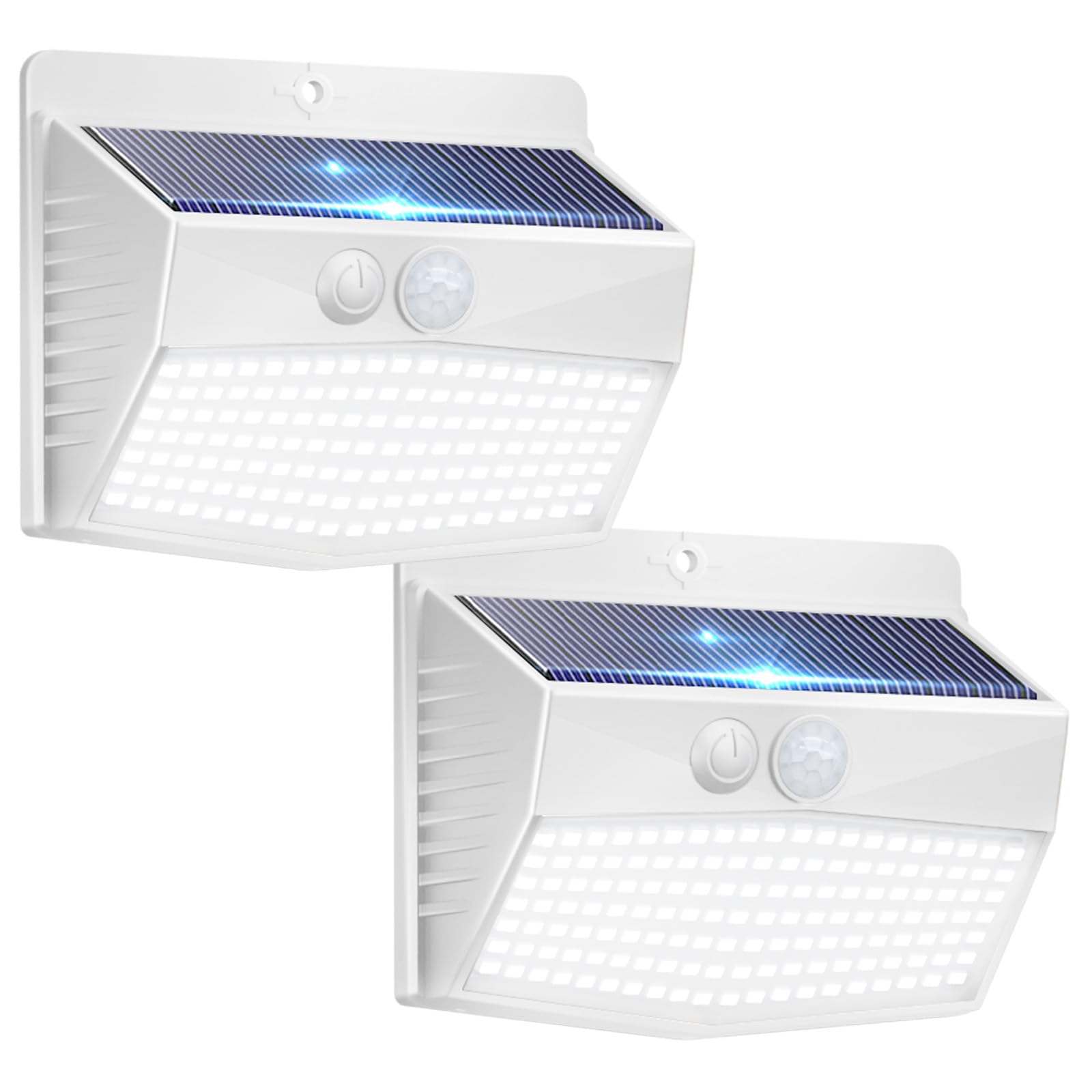Photo 1 of [2 Packs] Solar Lights Outdoor Motion Sensor, Solar Security Lights with 3 Lighting Modes Solar Wall Lights Waterproof Solar Powered Lights for Garden Fence Yard Deck, White