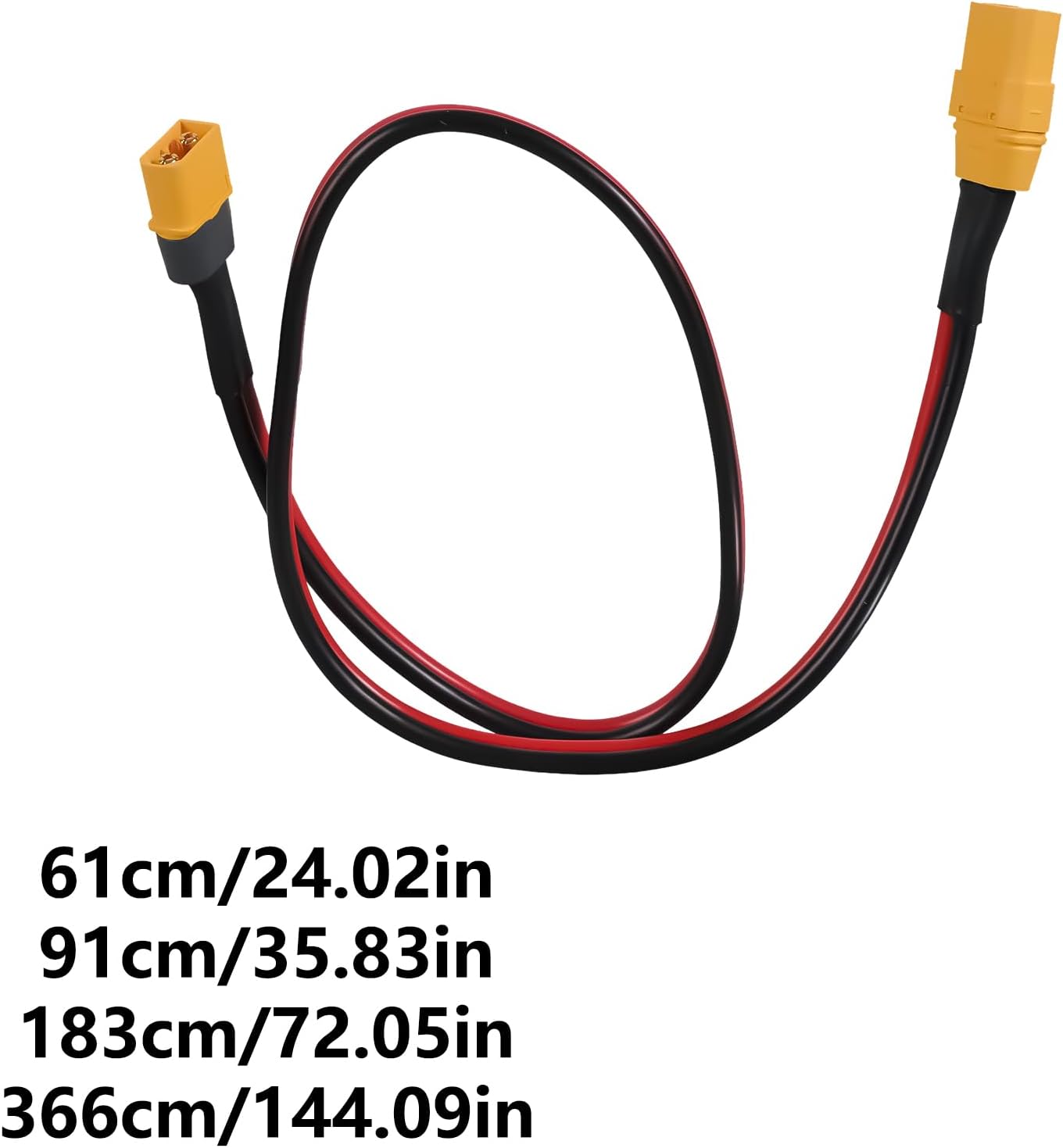 Ziizwfa延長ケーブルXT60男性からXT90ソーラーパネル用のメスコネクタコードUAVモデル12AWG接続ワイヤ61-366c