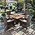RoyalCraft 5 Piece Patio Wicker Dining Sets for 4, Water-Resistant Rattan Outdoor Dining Table and 4 Chairs with Wood Table Top, Conversation Set for Deck, Garden, Backyard, Removable Cushions, Brown
