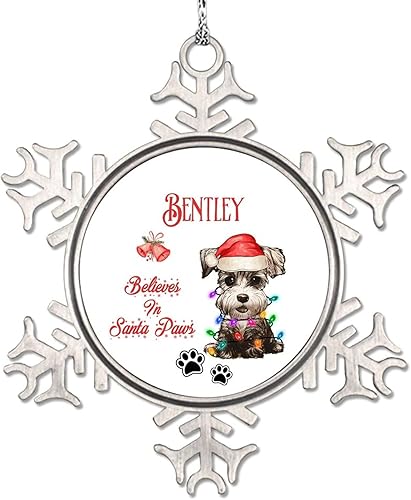 DOREENABE Chow Chow Dog Christmas Ornaments 2023 Christmas Hat Dog Ornament for Christmas Tree Decor Believes in Santa Claw Personalized Dog