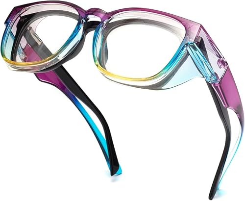 LianSan Gafas de seguridad antivaho de gran tamaño para mujer, con certificación Z87.1, para enfermeras, gafas tintadas para colocar sobre gafas