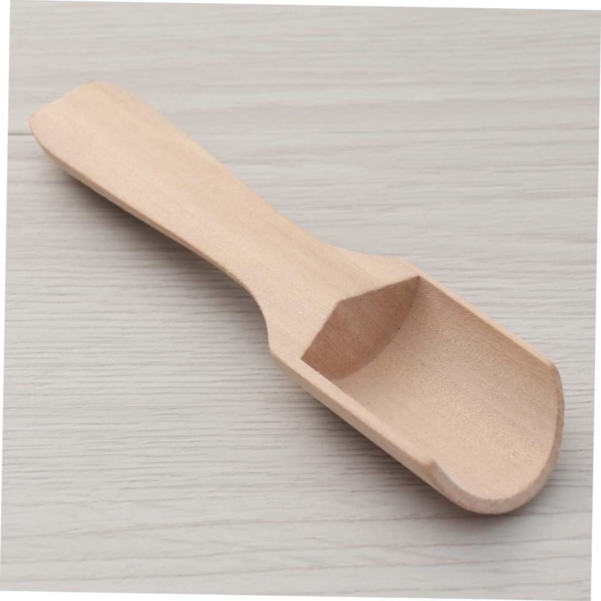 PRETYZOOM 15pcs Wooden Tea Scoop and Salt Shovel Set Flat Handle 2.8x11cm Natural Wood Tea Spoon Scoop and Kitchen Use
