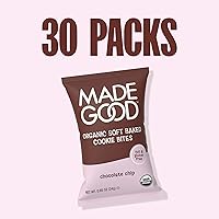 Vista 6 de Mini galletas de chocolate horneado de MadeGood sin gluten y seguro para aperitivos escolares, 30
