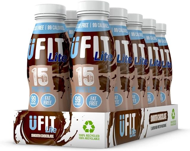 UFIT Lite 15g Protein Shake, Fat Free, No Added Sugar, Lactose Free  Smooth Chocolate Flavour Ready to Drink