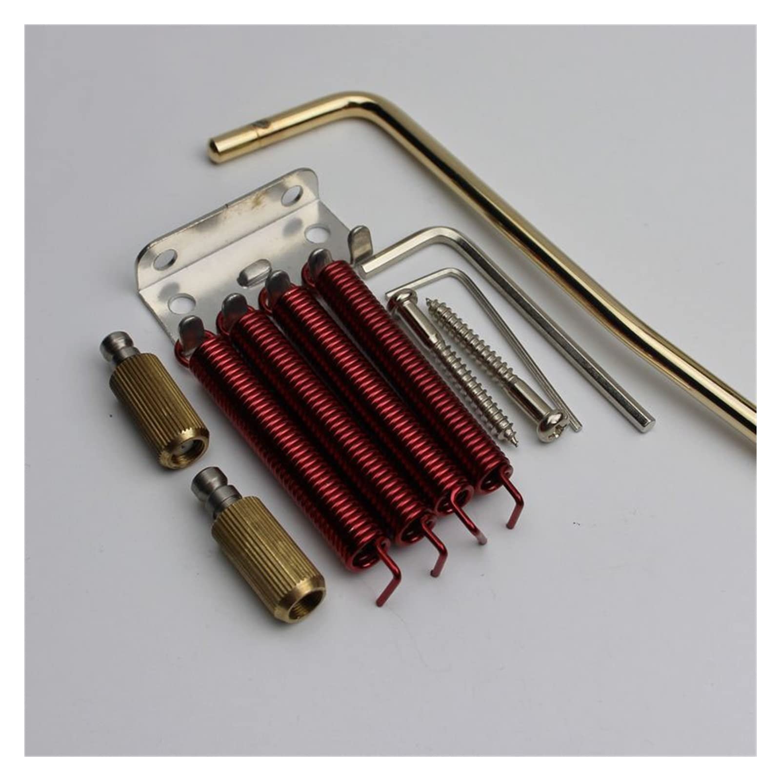 Parti di ricambio chitarra 1 set per chitarra elettrica ponte tremolo sistema tremolo sella in ottone e base e molla in ottone