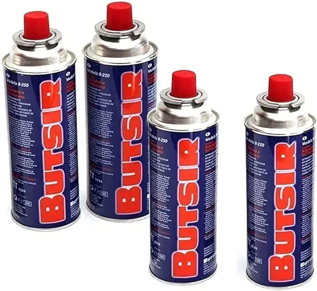 Pack de 4 Cartuchos de Gas Butano B-250 para Hornillos, 227g