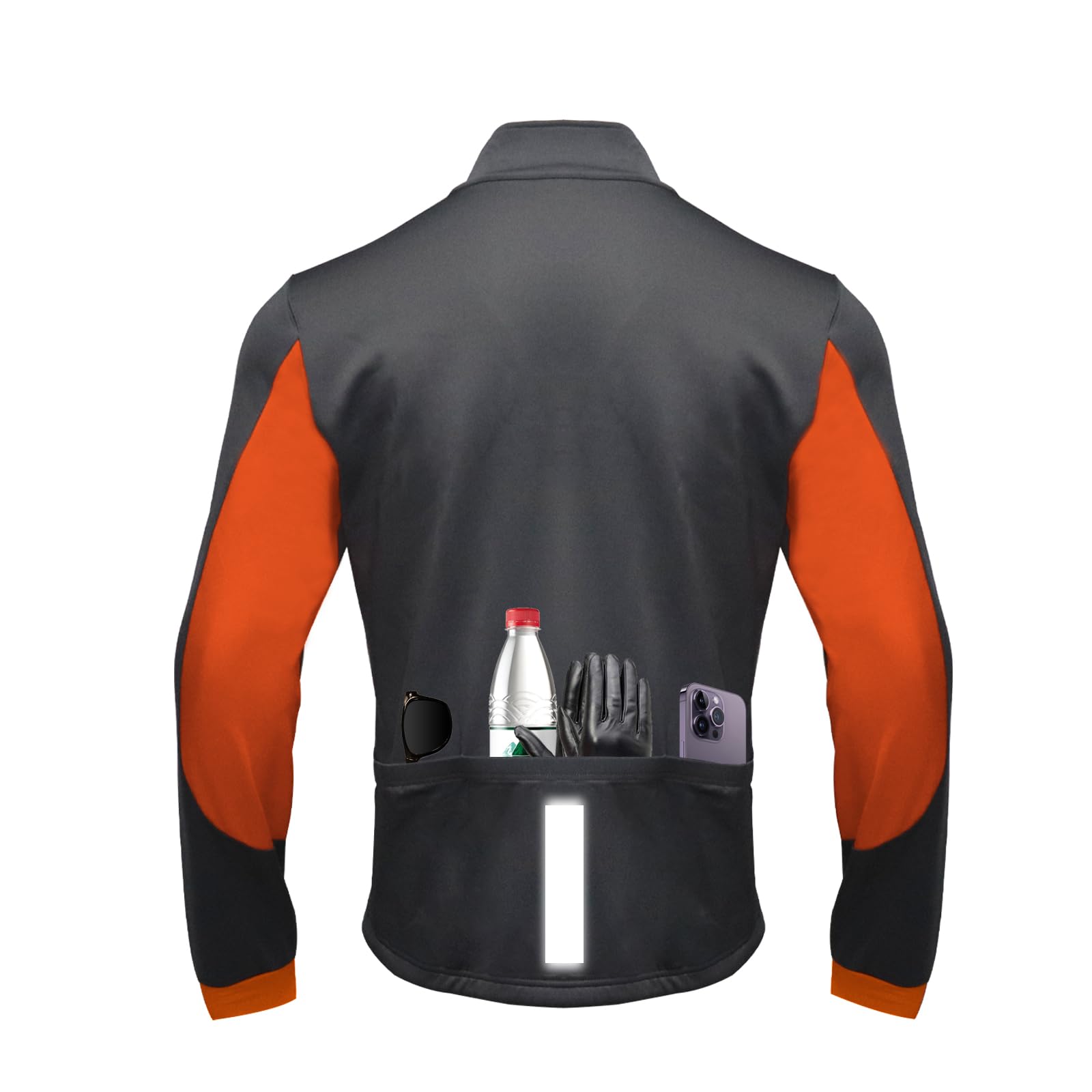 Chaqueta de ciclismo térmica de invierno Warm UP para hombre, resistente al viento, para correr, ciclismo de montaña, transpirable, reflectante