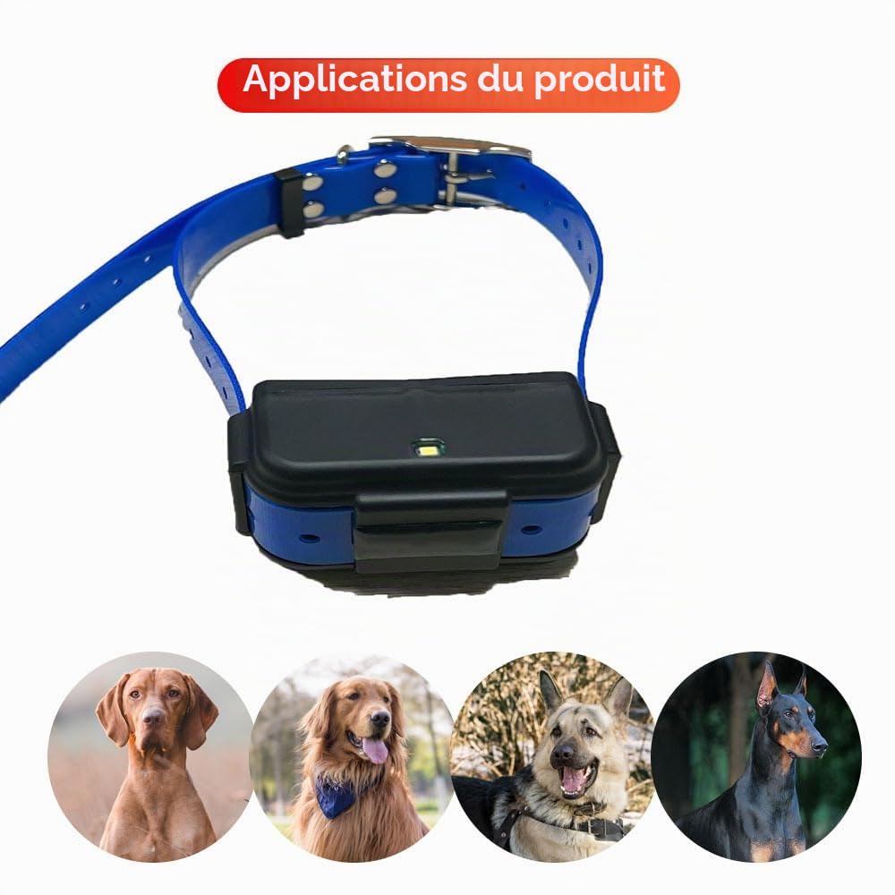 Zeerkeer TK919PRO Tracker GPS anti-perte pour chiens Avec alarme sonore et lumineuse, podomètre et conversation bidirectionnelle Statistiques et étanche sans abonnement