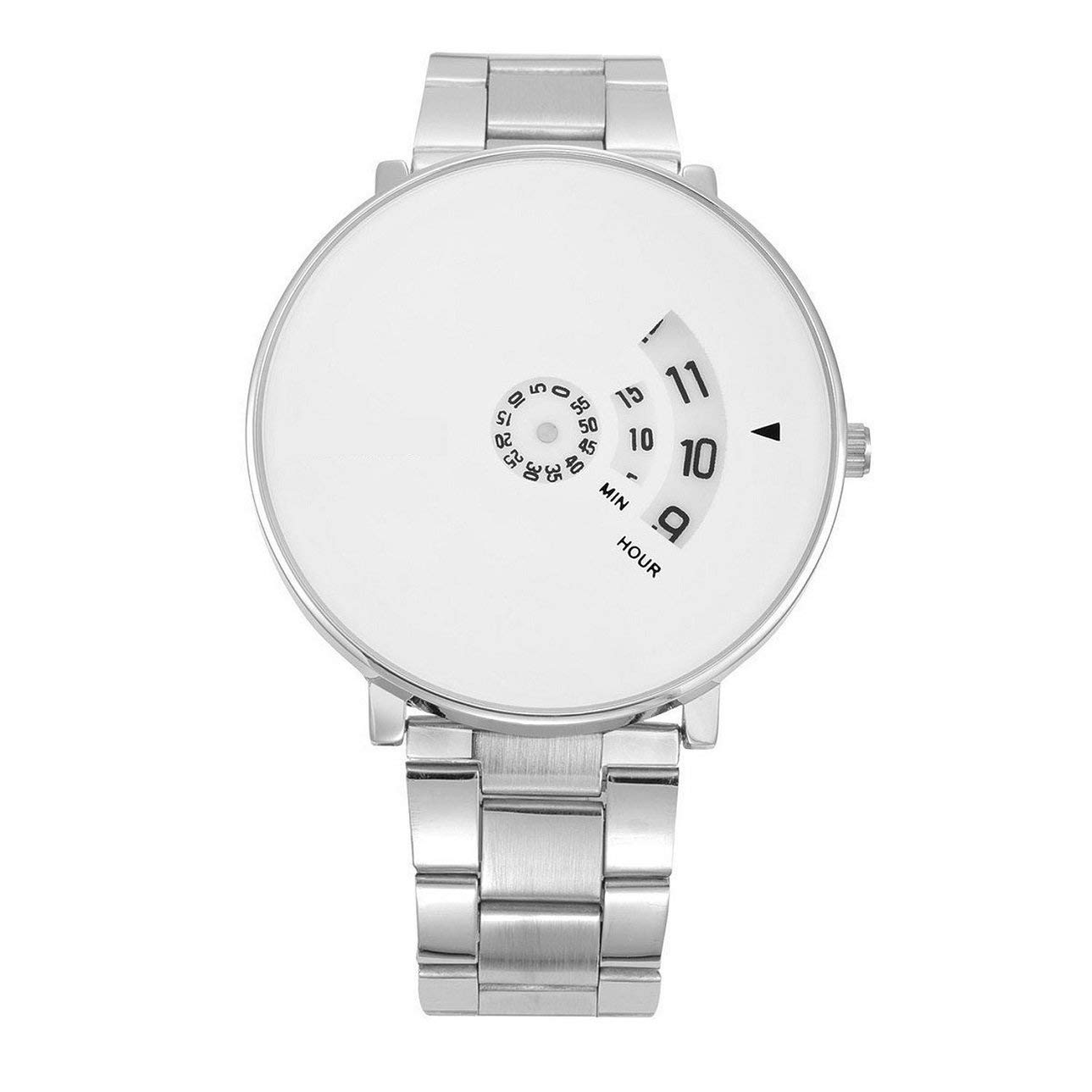Zeydan Stylish Round Analogue Black Dial Mens Wrist Watch (White) (B07Q1326BW) Amazon Price History, Amazon Price Tracker