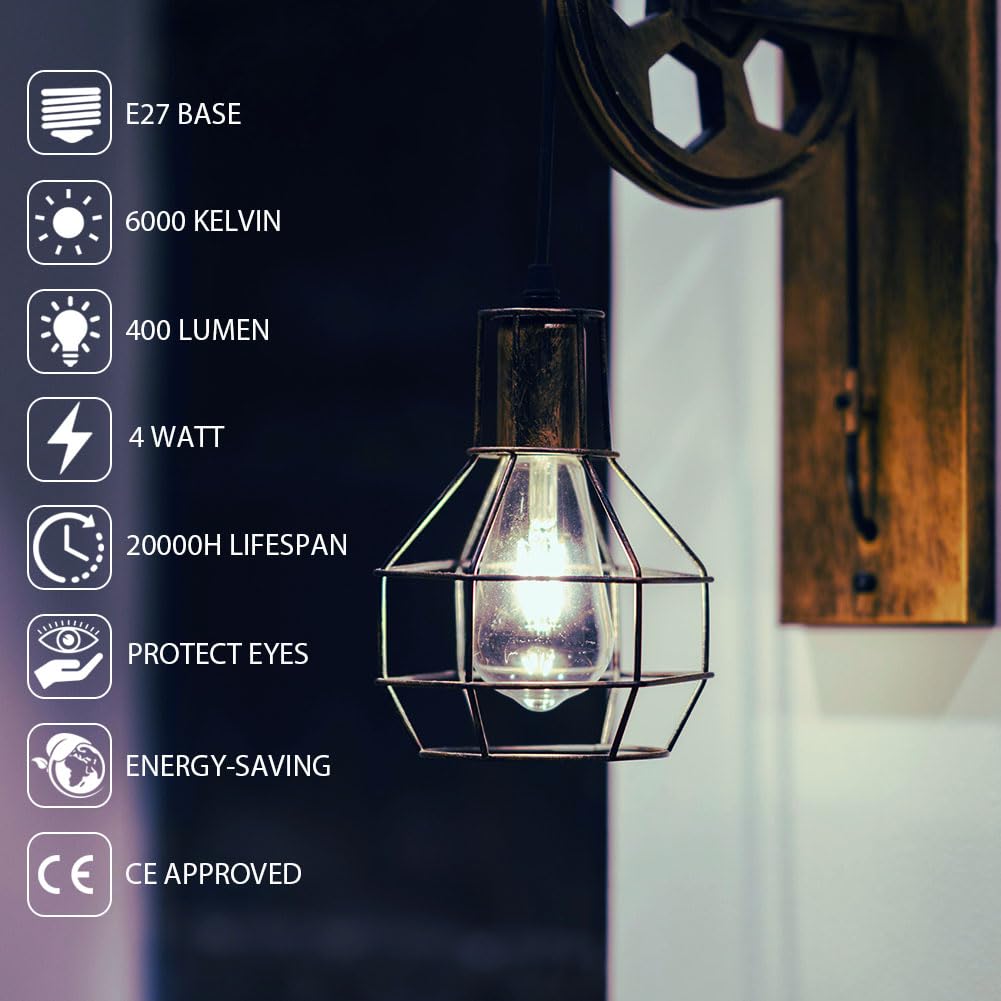 E27 Vintage Edison LED Light Bulbs - Image 2